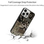 qizjio Vintage Japanese Phone Case Shockproof Protective Dark Aesthetic Collage Anime Phone Case for iPhone 16 Pro