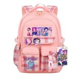 Vivixilan K-POP Backpack with Cute Accessories Anime Cartoon Anti-Theft Travel New Semester Gifts Bag With Casual Routine