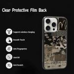 qizjio Vintage Japanese Phone Case Shockproof Protective Dark Aesthetic Collage Anime Phone Case for iPhone 16 Pro