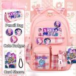 Vivixilan K-POP Backpack with Cute Accessories Anime Cartoon Anti-Theft Travel New Semester Gifts Bag With Casual Routine