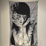 EWRITN Canvas Anime Tomie Revenge Junji Ito Tapestry, Hanging Dorm Party Backdrop Decorations Home Decorations for Living Room Bedroom(60 x 40 in)
