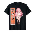 Vibrant Anime Girl Waifu Kawaii Design for Manga and Otaku T-Shirt
