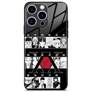 Anime Phone Case for iPhone 17, Hunter x Hunter HxH Manga Characters, 9H Tempered Glass, Soft TPU Shockproof Protective Cover