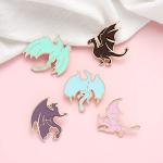 Liasun Cute Enamel Pin Set Lapel Pins Brooches Cartoon Brooch Badge Pins for Clothes Bags Backpack for Women (Dragon Set)