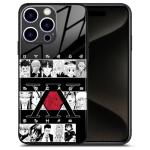 Anime Phone Case for iPhone 17, Hunter x Hunter HxH Manga Characters, 9H Tempered Glass, Soft TPU Shockproof Protective Cover