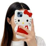 CLQLC Anime Cat Soft Silicone Case for iPhone 13/14/15,Fashion Kawaii Soft Silicone Animal tective Gel Shockof Gel Back Cover