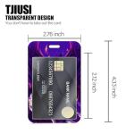 TJIUSI Anime Badge Holder with Retractable Reel Silly Name Tag Card Holder Anime ID Badge Retractable Clip with Funny Alligator Clip for Nurses Student Teacher Women Men