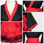 Japanese Anime red Black Kimono Fox Rabbit Cosplay Costume Furry Fox Ear with Socks 5XL