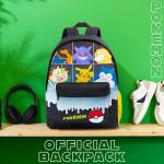 Pokemon Backpack for Kids Teens Boys Girls, Pikachu Anime Backpacks, Bag for Daycare Sports Vacation Travel, School Gift (Black Grid)