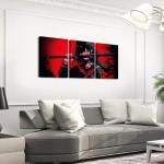 Japanese Anime Canvas Wall Art For Kids, Anime Girl Artwork Posters 12"X 16" Japanese Girl Picture Wall Decor, Kawaii Animation Red Black Painting For Living Room Kitchen Dining Room Wall Decor