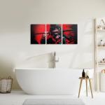 Japanese Anime Canvas Wall Art For Kids, Anime Girl Artwork Posters 12"X 16" Japanese Girl Picture Wall Decor, Kawaii Animation Red Black Painting For Living Room Kitchen Dining Room Wall Decor