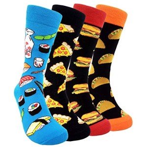 Fun Anime Patterned Socks for Men - 4 Pairs