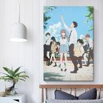 Anime Poster A Silent Voice Textless Movie Cover HD Canvas Prints Wall Art Room Aesthetics Decor 20x30inch(50x75cm)