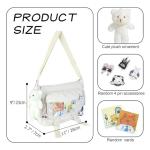 FUKEFUKEUS Kawaii Crossbody Ita Bag for Women with Pin and Pendant-Japanese Messenger Bags Y2K Shoulder Bag