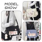 FUKEFUKEUS Kawaii Crossbody Ita Bag for Women with Pin and Pendant-Japanese Messenger Bags Y2K Shoulder Bag