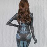 SINGUYUN Women's Cosplay Teddy Underwear Jumpsuit Japanese Anime One Piece Tight Bodysuit Lingerie Set (19297Black, One size)