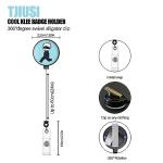 TJIUSI Anime Badge Holder with Retractable Reel Name Tag Card Holder Cartoon ID Badge Retractable Clip with Funny Alligator Clip for Nurses Student Teacher Women Men