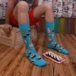 Fun Anime Patterned Socks for Men - 4 Pairs