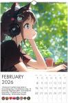 2026 Anime Life Wall Calendar by Kaleidoscope Artisan – A Year of Captivating Anime Art with Holidays (Modern, Large 11”x16.5” Display Size)