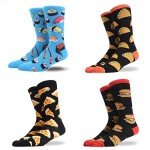 Fun Anime Patterned Socks for Men - 4 Pairs