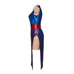 DUNHAO COS Women's Chi Chi Cosplay Costume Anime Blue Cheongsam Dress Halloween Outfit - XS
