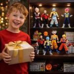 Anime Super Hero Action Figures Set, Collectible Warrior Figurines, 7.8Inch Energy Style Character Models for Display, Party Favors & Gift Collection (6PCS)