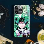 Akatxezy Anime Phone Case for iPhone 16e, Iconic Manga Glossy 9H Tempered Glass Back & Silicone Bumper Shockproof Protective Cover