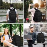 BIKROD Black Backpack for Men and Women, Backpack for School Teens Boys and Girls, Lightweight Casual High School Bookbag, Daily-use Travel Laptop Backpack Fits 15.6 Inch Notebook