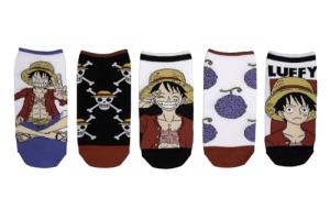 One Piece Lowcut Socks (5 Pair) - Luffy - Fits Ladies Shoe Size 4-10