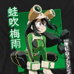 Popfunk My Hero Academia Tsuyu Asui Heroic Pose Unisex Adult T Shirt, Black, Medium