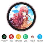 Personalized Anime Photo Pin: 1.8" IPS Touchscreen Digital Badge for Custom Videos & GIFs - Unique Christmas Gift for Fans, Backpacks, Jackets