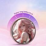 Personalized Anime Photo Pin: 1.8" IPS Touchscreen Digital Badge for Custom Videos & GIFs - Unique Christmas Gift for Fans, Backpacks, Jackets