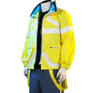 YZZAEEBO Unisex Men Fashion Punk Anime Yellow Jacket Cosplay Costume Zipper Motorcycle Coat Streetwear Halloween Outfits (M,FullSet)