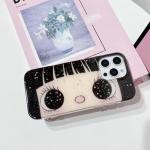 ZQHQDVL Compatible with iPhone 17 Pro Max Case, Cute Kawaii Anime Big Eyes Design with Glitter Stars, Sparkle Bling Soft TPU Shockproof Protective Cover for Women Girls