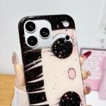 ZQHQDVL Compatible with iPhone 17 Pro Max Case, Cute Kawaii Anime Big Eyes Design with Glitter Stars, Sparkle Bling Soft TPU Shockproof Protective Cover for Women Girls