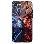 Akatxezy Anime Case for iPhone 17e, 9H Tempered Glass Back Soft Silicone Bumper Shockproof Manga Character Protective Cover 6.1" 2026
