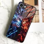 Akatxezy Anime Case for iPhone 17e, 9H Tempered Glass Back Soft Silicone Bumper Shockproof Manga Character Protective Cover 6.1" 2026