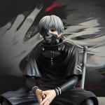 YLQANONG Kaneki Ken Figures Kirishima Toka Anime Figure Statues Interchangeable Heads Ken Kaneki Anime Action Figurine for Fans 7.28IN
