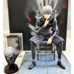 YLQANONG Kaneki Ken Figures Kirishima Toka Anime Figure Statues Interchangeable Heads Ken Kaneki Anime Action Figurine for Fans 7.28IN