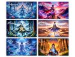 2026 Anime Horizons Wall Calendar by Kaleidoscope Artisan – Ethereal Realms with Holidays (Classic Mid-Fold, Large 11″x17″)