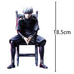 YLQANONG Kaneki Ken Figures Kirishima Toka Anime Figure Statues Interchangeable Heads Ken Kaneki Anime Action Figurine for Fans 7.28IN