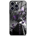 Anime Manga Case for iPhone 16 Pro Max Unique Art Design Glossy Tempered Glass Silicone Shockproof Protection Shell