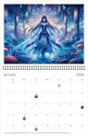 2026 Anime Horizons Wall Calendar by Kaleidoscope Artisan – Ethereal Realms with Holidays (Classic Mid-Fold, Large 11″x17″)