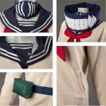 Cosfun Women's Cosplay Costume Full Outfits Sailor Uniform Suit Upgraded Ver (X-Small)