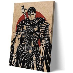 Berserk Guts Vintage Canvas Wall Art Poster