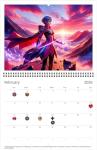 2026 Anime Horizons Wall Calendar by Kaleidoscope Artisan – Ethereal Realms with Holidays (Classic Mid-Fold, Large 11″x17″)