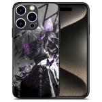 Anime Manga Case for iPhone 16 Pro Max Unique Art Design Glossy Tempered Glass Silicone Shockproof Protection Shell