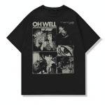 Cowboy Anime Bebop Graphic Tee, Unisex Vintage Y2K Oversized Graphic T-Shirt, Streetwear Grunge Style, Retro Aesthetic Design L/Black