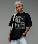 Cowboy Anime Bebop Graphic Tee, Unisex Vintage Y2K Oversized Graphic T-Shirt, Streetwear Grunge Style, Retro Aesthetic Design L/Black