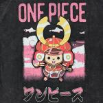 Ripple Junction One Piece Chopper Pink Panels Anime Men's Graphic T-Shirt Mineral Wash Black Medium